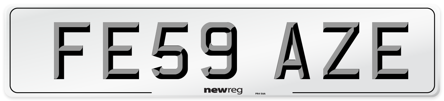 FE59 AZE Number Plate from New Reg
